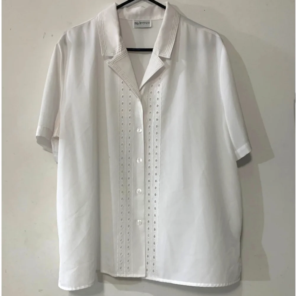 Apparenza sz 1X White Button Down Dress Shirt - Picture 1 of 3